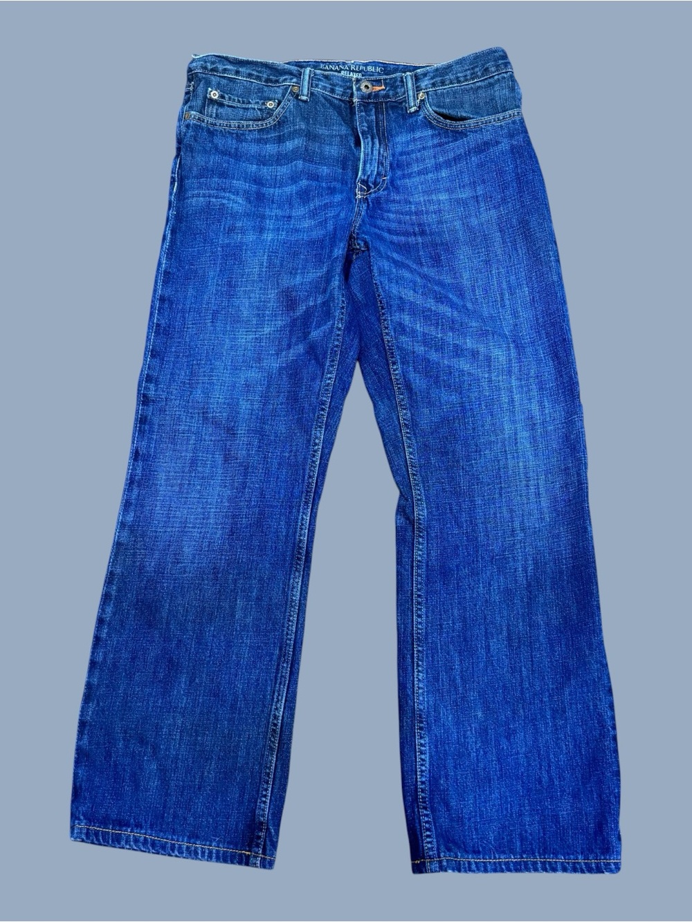 Banana Republic Relaxed Wide Leg Jeans 31x30 Y2K 100% Cotton Medium Wash